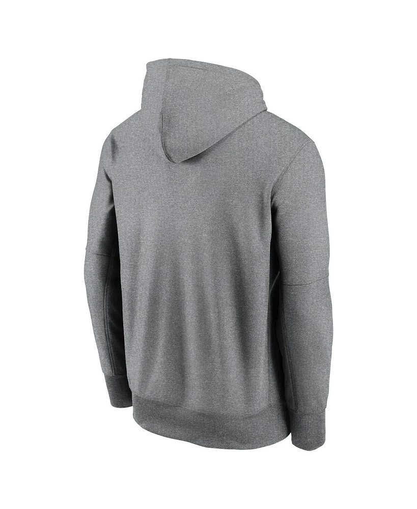 Nike Men's Heather Gray Alabama Crimson Tide Football Icon Performance Fleece Pullover Hoodie
