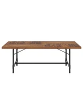 Tribesigns 6FT Conference Table, Rustic Rectangle 70.8" W x 35.4" D Meeting Table, Industrial Seminar Table Boardroom Desk for Office Meeting Conferen