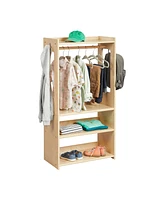 ECR4Kids TrendiTot Clothing Rack, Natural, 1