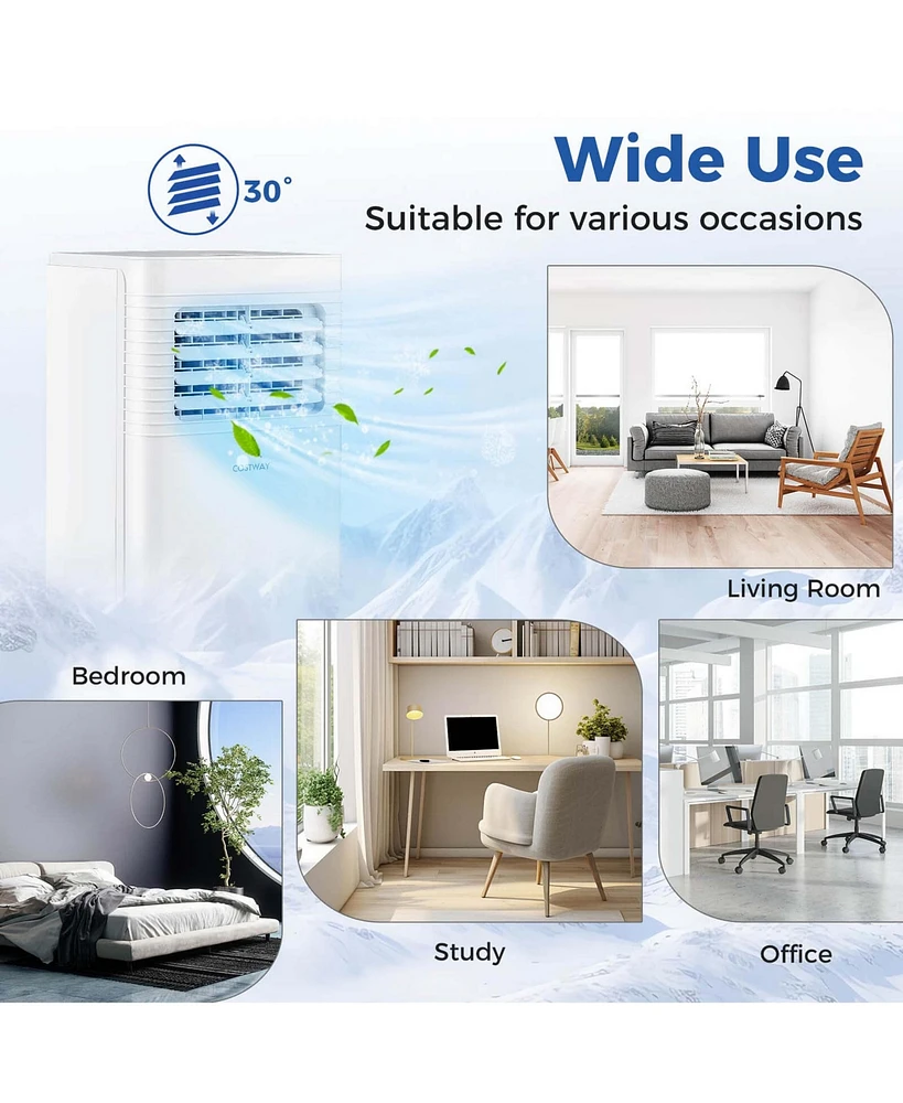 Portable Air Conditioner 8000 Btu 3 in 1 Ac Unit with Fan & Dehumidifier Sleep Mode