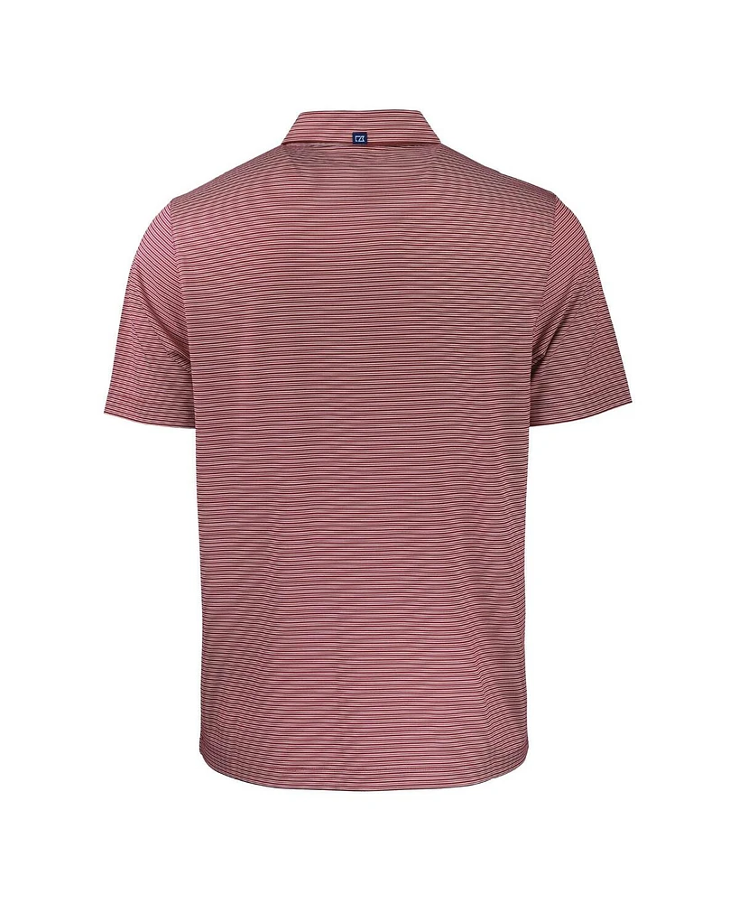 Cutter & Buck Men's Maroon Texas A M Aggies Forge Eco Double Stripe Stretch Polo