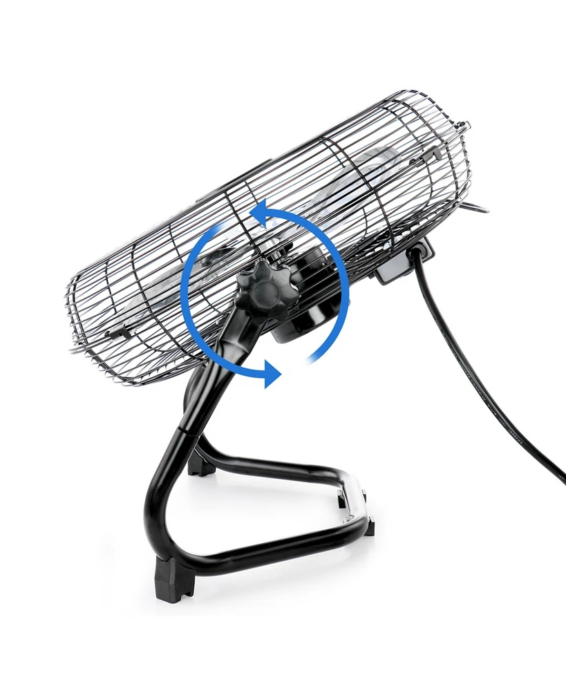 Vie Air 20 Inch Twin Pack Industrial Tilting High Velocity 3 Speed Metal Floor Fan