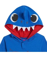 Baby Shark Boys Pinkfong Pullover Costume Hoodie and French Terry Pants Outfit Set