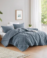 510 Design Kyla Double Diamond Quilted Teddy 3-Pc. Comforter Set, King/California King