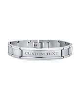 Bling Jewelry Stainless Steel Watchband Identification Id Bracelet Name Tag 8 Inch