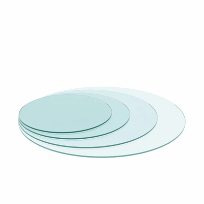 30 Inch Round Tempered Glass Table Top Clear Glass 1/4 Inch Thick Flat Polished Edge