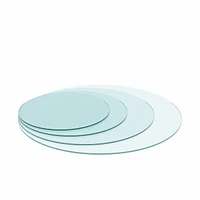 30 Inch Round Tempered Glass Table Top Clear Glass 1/4 Inch Thick Flat Polished Edge