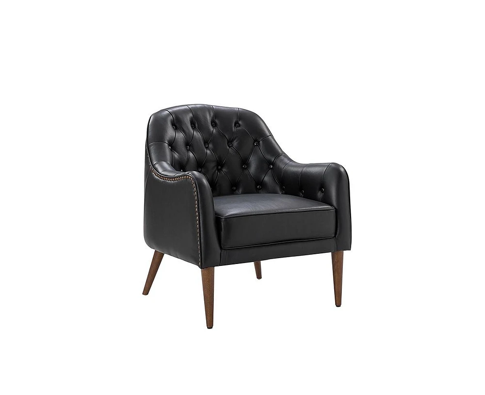 Casio 28.5" Wide Genuine Leather Barrel chair