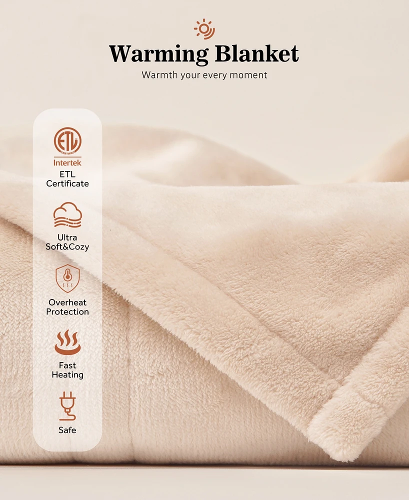 Sealy Heated Flannel Throw, 50" x 60"