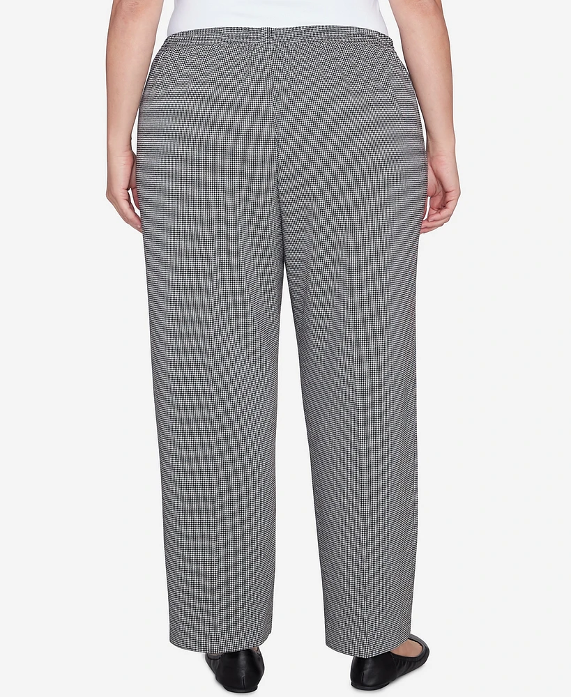 Alfred Dunner Plus Runway Ready Chic Pull On Houndstooth Short Length Pants