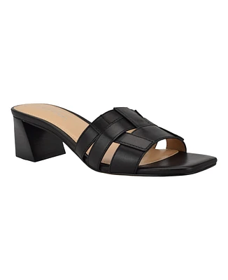 Calvin Klein Women's Alise Woven Block Heel Sandals