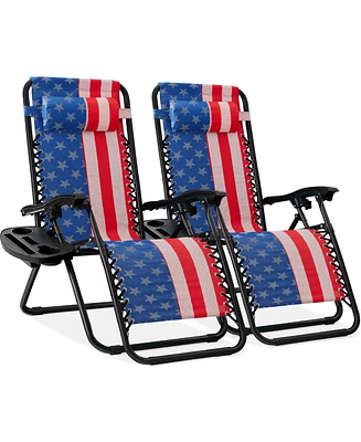 Best Choice Products Set of 2 Zero Gravity Lounge Chair Recliners for Patio