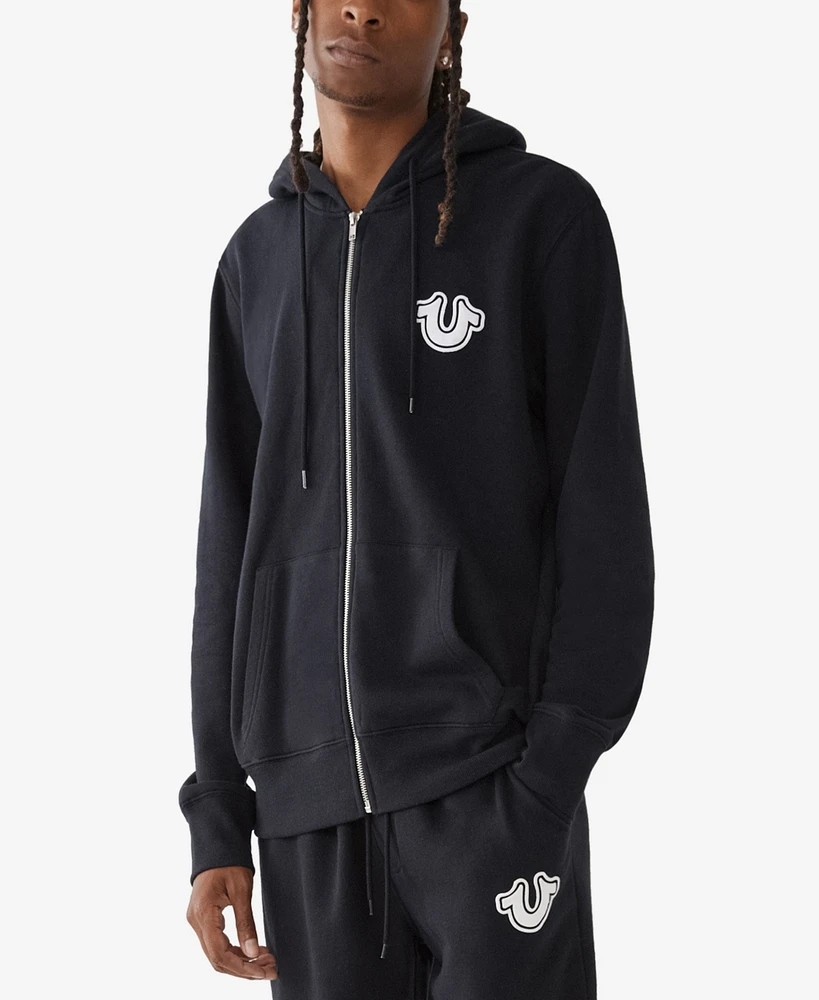 True Religion Men's Core Zip-Front Logo Hoodie