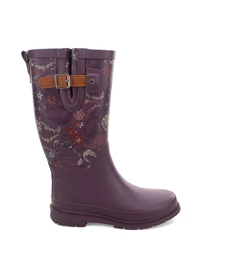 Womens Floral Paisley Tall Rain Boot