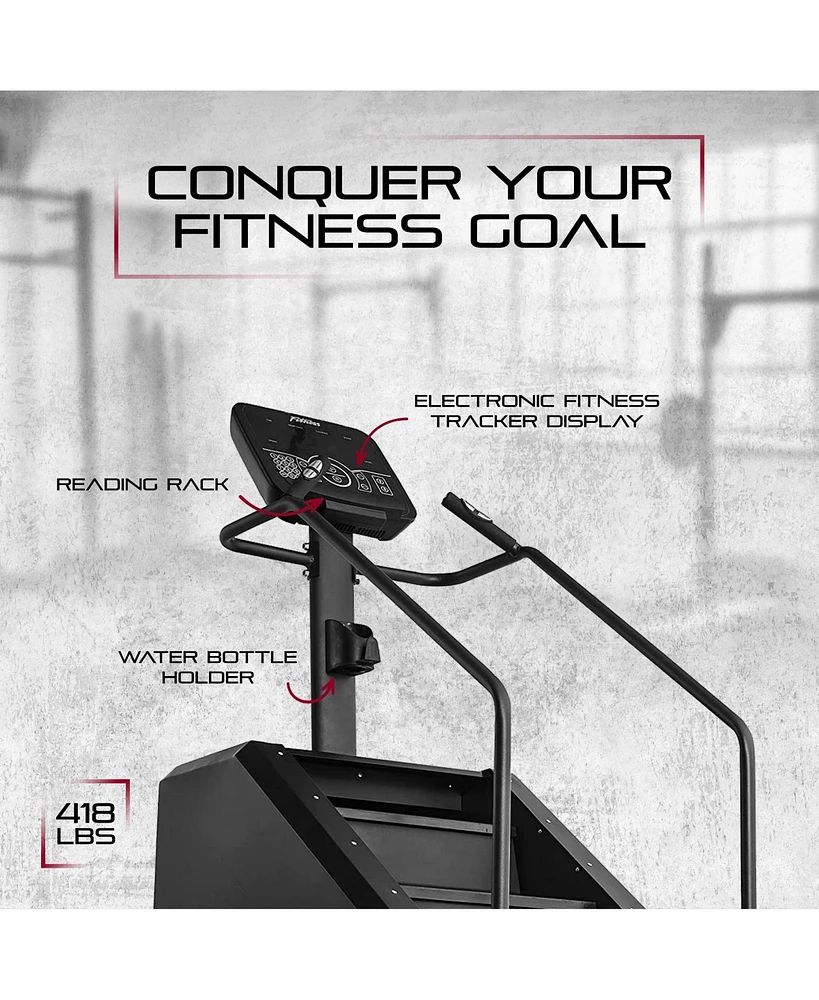 Signature Fitness Continuous Climber for Cardio and Lower Body Workouts, White