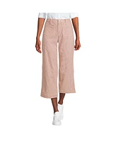 Lands' End Women's Printed Twill High Rise 5 Pocket Wide Leg Crop Pants