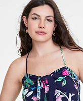 On 34th Women's Printed Knot-Front Tank, Created for Macy's