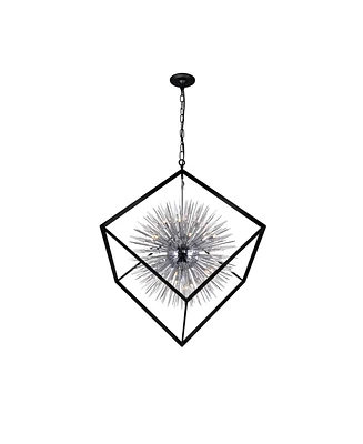Cwi Lighting 54" Metal Starburst 20 Light Chandelier