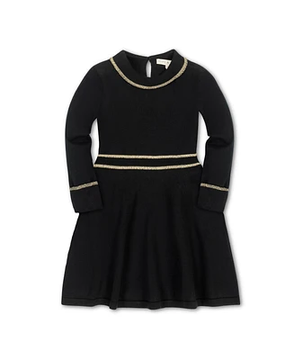 Hope & Henry Toddler Girls Long Sleeve Ruffle Collar Sweater Dress