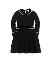 Hope & Henry Toddler Girls Long Sleeve Ruffle Collar Sweater Dress