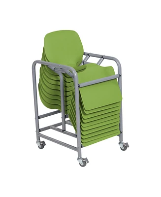 ECR4Kids The Surf Portable Lap Desk with Mobile Storage Cart, Peacock Blue, 10-Pack