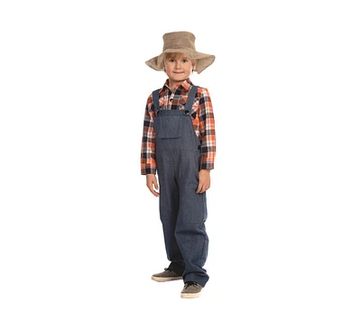 Dress Up America Farmer Shirt & Overalls Costume Set - Toddlers Boys