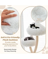70 Inch Tall Cat Tree 4-Layer Tower with 3 Perches and Dangling Balls
