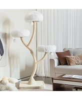 70 Inch Tall Cat Tree 4-Layer Tower with 3 Perches and Dangling Balls