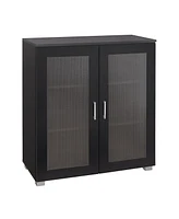 Kings Brand Furniture 2-Door Accent Storage Cabinet, Sideboard Buffet Floor Cupboard for Kitchen, Dining Room, Living Entryway
