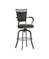 Hillsdale 48.5" Metal Bridgetown Bar Height Swivel Stool