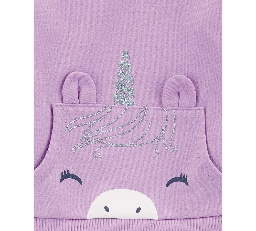 Carter's Toddler Girls Glitter Unicorn Sweatshirt & Dot-Print Leggings, 2 Piece Set