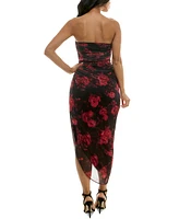Emerald Sundae Juniors' Floral-Print Midi Dress