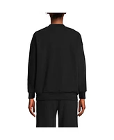 Lands' End Women's Serious Sweats Oversized Long Sleeve Crew Neck Sweatshirt - Set Top