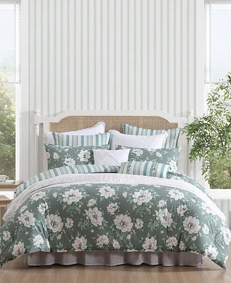Laura Ashley Wisley Floral Reversible 7-Pc. Comforter Set