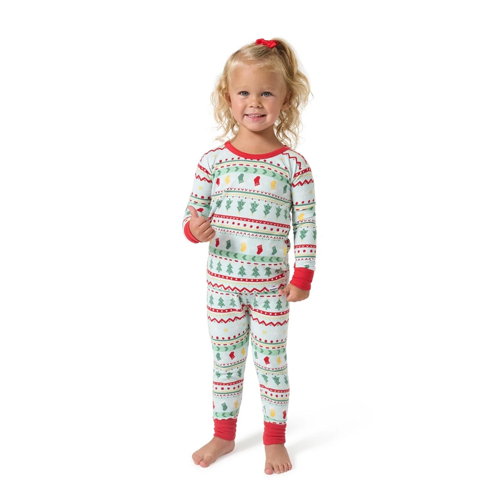 Gerber Toddler Boys Holiday Family Pajamas Neutral Two Piece