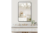 gaomon Bathroom Mirror, Aesthetically Pleasing and Versatile 24 x 36 Inch Vanity Mirror for Over Sink, Available in Varied Sizes, Hangs Horizontally o
