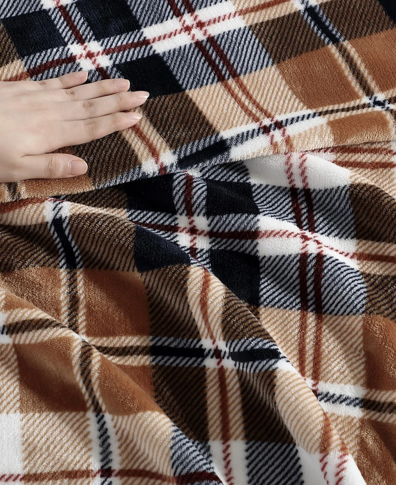 Eddie Bauer Trailhead Plaid Plush Reversible Blanket