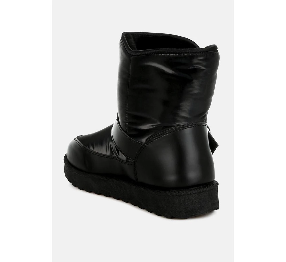 Jammy Buckle Strap Puffy Ankle Boots