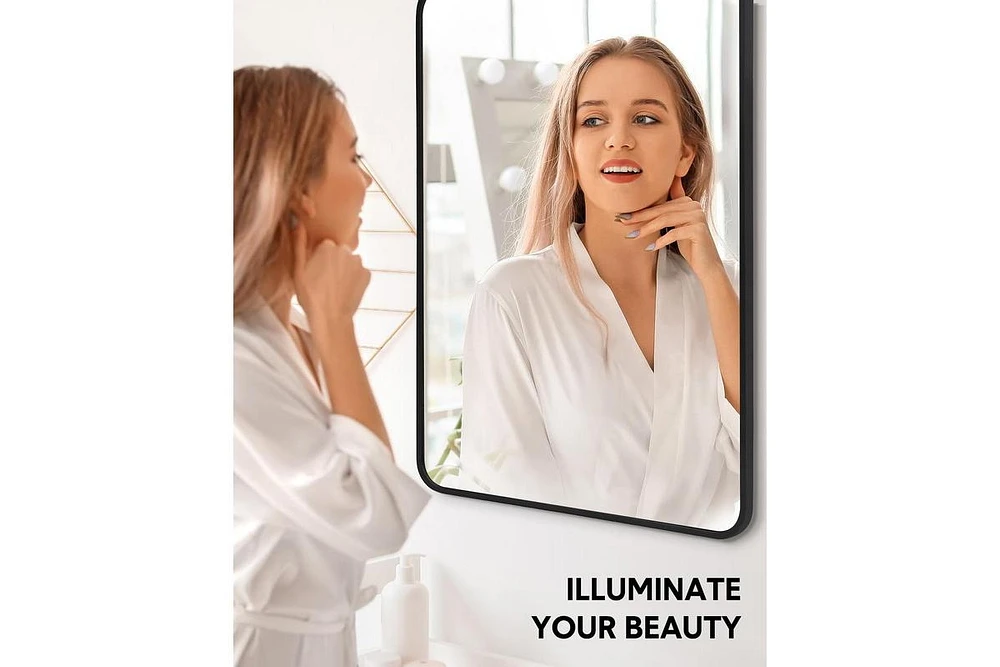 gaomon Bathroom Mirror, Aesthetically Pleasing and Versatile 48 x 30 Inch Vanity Mirror for Over Sink, Available in Varied Sizes, Hangs Horizontally o