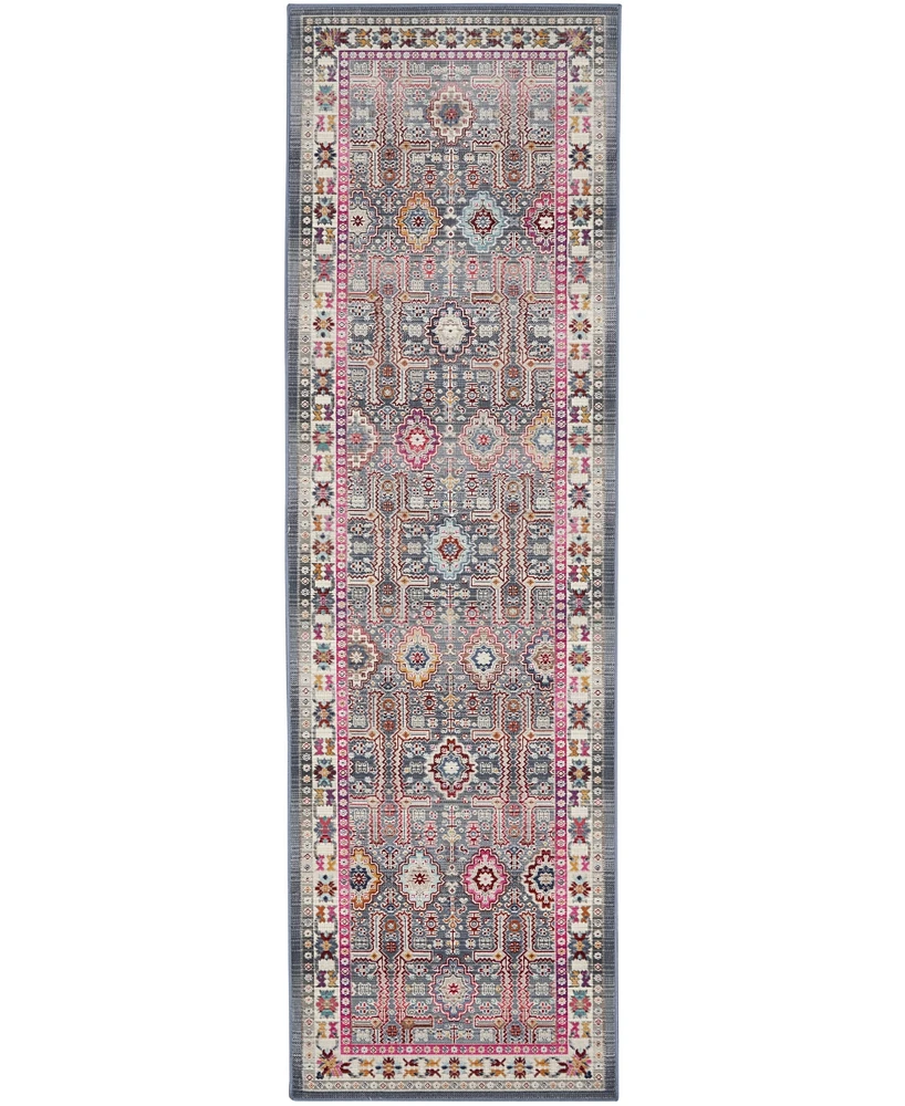 Nourison Home Vintage Kashan VKA05 2'4"x8' Runner Area Rug