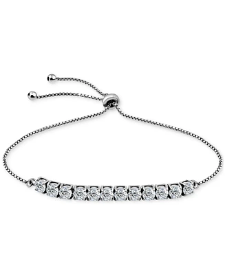 Giani Bernini Cubic Zirconia Curved Bar Bolo Bracelet, Created for Macy's