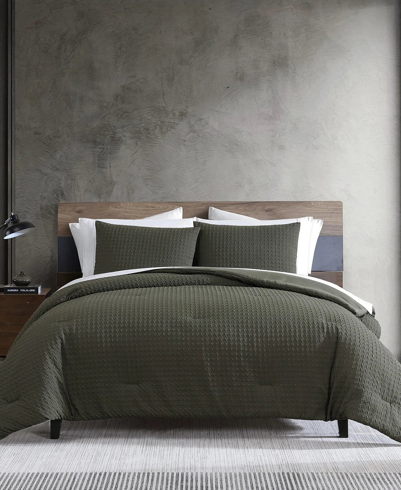 Kenneth Cole New York Houndstooth Embossed 2-Pc. Comforter Set, Twin