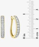 Forever Grown Diamonds Lab-Grown Diamond Hoop Earrings (1 ct. t.w.) in Sterling Silver or 14k Gold-Plated Sterling Silver