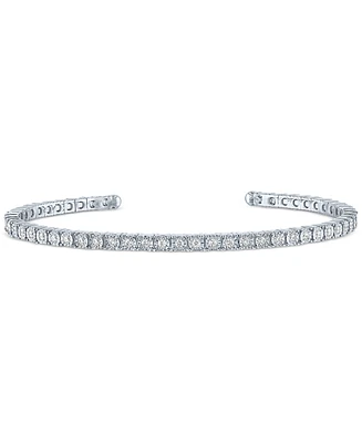 Forever Grown Diamonds Lab-Grown Diamond Flexible Cuff Bangle Bracelet (1/2 ct. t.w.) in Sterling Silver