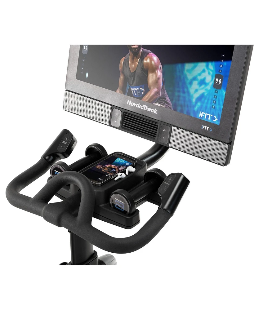 NordicTrack Commercial Series S22i iFIT-enabled Indoor Exercise Bike with 22 inch Pivoting Touchscreen and Incline/Decline Functionality