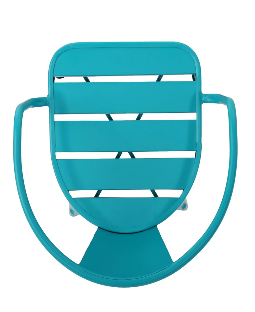 Whimsical Outdoor Bistro Set: Durable Iron Table And Chairs With Water-Resistant Finish