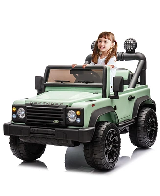 Streamdale Furniture Licensed 2015 Land Rover Defender 90,24V Kids Ride On Xxl Car W/Parents Control,2wd, Four-wheel suspension, Bluetooth, MP3,Music