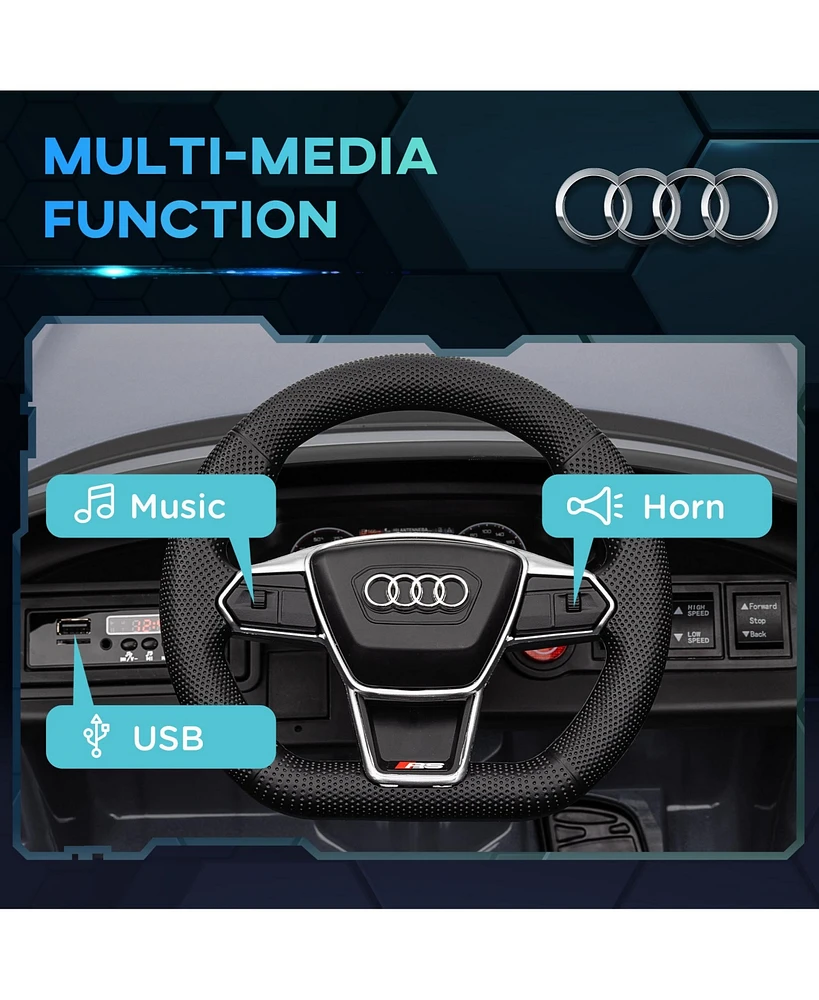 Kids Ride on Car, 12V Licensed Audi Rs E-tron Gt 3.1 Mph Electric Car for Kids, Ride-on Toy for Boys and Girls with Remote Control, 4 Wheels with Susp