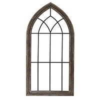 LuxenHome Wood and Metal Cathedral Wall Decor