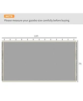 10' x 10' Replacement Mesh Sidewall Netting for Patio Gazebos and Canopy Tents with Zippers (Sidewall Only), Cream